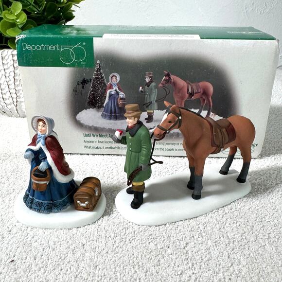 Dept 56 Dickens Series 1998 Until We Meet Again #58414 2pc. Set - Picture 1 of 12